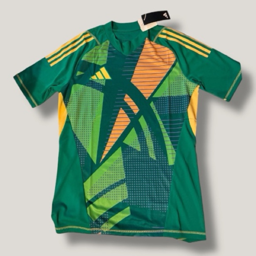 New! adidas Tiro 24 Pro Short Sleeve Goalkeeper Jersey in Team Green (Large)